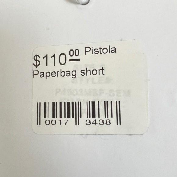 Pistola - NWT Salem Cooper Paperbag Drawstrings Short in Black Size -Small - Picture 7 of 9